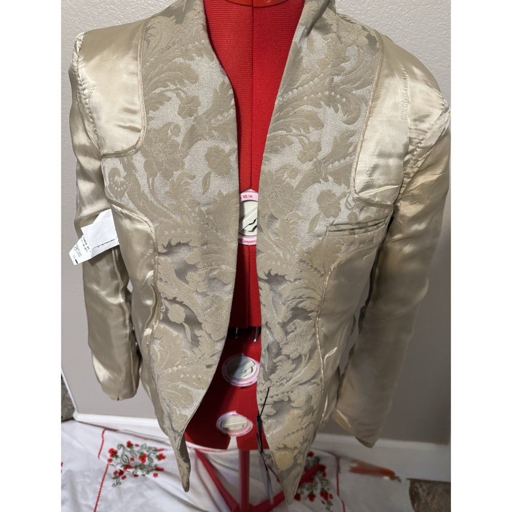 Dolce & Gabbana Jacquard Blazer Jacket‎ Women's Made in Italy Logo Lined - Picture 8 of 13